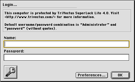 Login Dialog