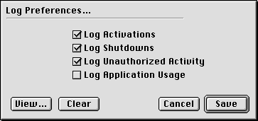 Log Prefs Window