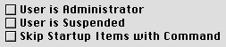 User Options Area
